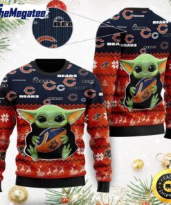 NFL Chicago Bears Ugly Christmas Sweater, Baby Yoda Sweater for Christmas 2025