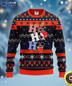 NFL Chicago Bears Ugly Sweater HoHoHo Mickey Ugly Christmas Sweater For Fans