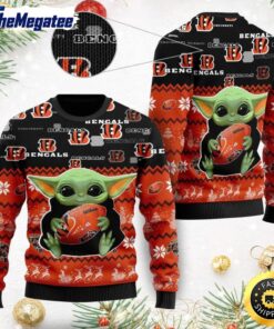 NFL Cincinnati Bengals Ugly Christmas Sweater, Baby Yoda Sweater for Christmas 2025