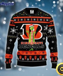 NFL Cincinnati Bengals Ugly Sweater Funny Grinch Ugly Christmas Sweater For Fans