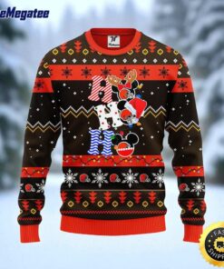 NFL Cleveland Browns Ugly Sweater HoHoHo Mickey Ugly Christmas Sweater For Fans