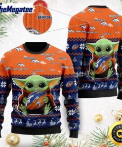 NFL Denver Broncos Ugly Christmas Sweater, Baby Yoda Sweater for Christmas 2025