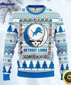 NFL Detroit Lions Ugly Christmas Sweater The Intelligence Of The Skull Unisex Sweater