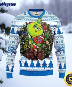 NFL Detroit Lions Ugly Sweater Grinch Hug Ugly Christmas Sweater For Fans