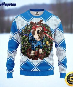 NFL Detroit Lions Ugly Sweater Pub Dog Ugly Christmas Sweater For Fans