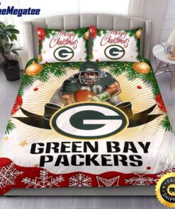 NFL Green Bay Packers Bedding Sets Merry Christmas Quilt Bedding Sets 2025