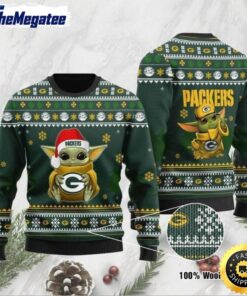 NFL Green Bay Packers Ugly Christmas Sweater Baby Yoda 3D Sweater