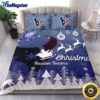 NFL Houston Texans Bedding Sets Santa Claus Sleigh And Reindeer Christmas Quilt Bedding Sets 2025