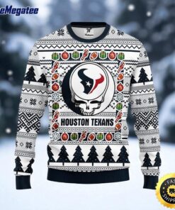 NFL Houston Texans Ugly Sweater Grateful Dead Ugly Christmas Fleece Sweater For Fans