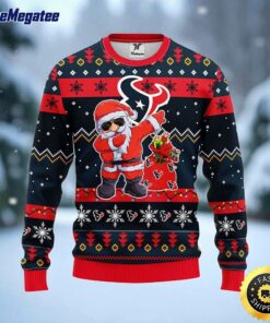 NFL Houston Texans Ugly Sweater Santa Claus Ugly Christmas Sweater For Fans