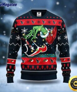 NFL Houston Texans Ugly Sweater The Hand Of Grinch Ugly Christmas Sweater For Fans