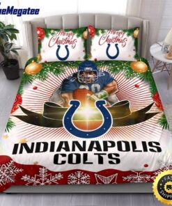 NFL Indianapolis Colts Bedding Sets Merry Christmas Quilt Bedding Sets 2025