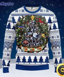 NFL Indianapolis Colts Ugly Christmas Sweater Ball Pine Tree, NFL Christmas Sweater