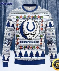 NFL Indianapolis Colts Ugly Christmas Sweater The Intelligence Of The Skull Unisex Sweater