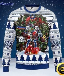 NFL Indianapolis Colts Ugly Christmas Sweater Tree, NFL Christmas Sweater