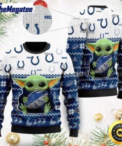 NFL Indianapolis Colts Ugly Christmas Sweater, Baby Yoda Sweater for Christmas 2025