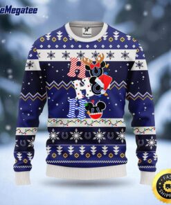NFL Indianapolis Colts Ugly Sweater HoHoHo Mickey Ugly Christmas Sweater For Fans
