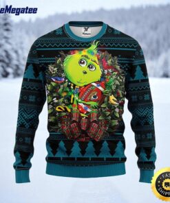 NFL Jacksonville Jaguars Ugly Sweater Grinch Hug Ugly Christmas Sweater For Fans
