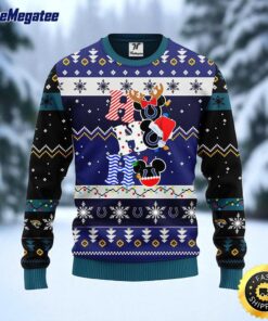 NFL Jacksonville Jaguars Ugly Sweater HoHoHo Mickey Ugly Christmas Sweater For Fans
