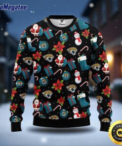 NFL Jacksonville Jaguars Ugly Sweater Santa Claus Snowman Ugly Christmas Sweater For Fans