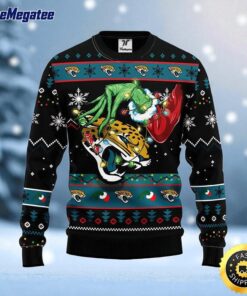 NFL Jacksonville Jaguars Ugly Sweater The Hand Of Grinch Ugly Christmas Sweater For Fans