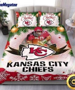 NFL Kansas City Chiefs Bedding Sets Merry Christmas Quilt Bedding Sets 2025