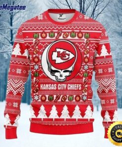 NFL Kansas City Chiefs Ugly Christmas Sweater The Intelligence Of The Skull Unisex Sweater