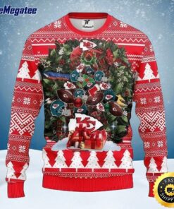 NFL Kansas City Chiefs Ugly Christmas Sweater Tree, NFL Christmas Sweater