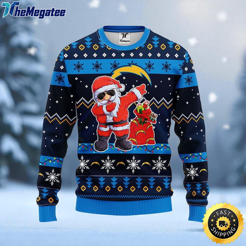 NFL Los Angeles Chargers Ugly Sweater Santa Claus Ugly Christmas Sweater For Fans NFL Los Angeles Chargers Ugly Sweater Santa Claus Ugly Christmas Sweater For Fans