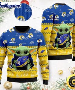 NFL Los Angeles Rams Ugly Christmas Sweater, Baby Yoda Sweater for Christmas 2025