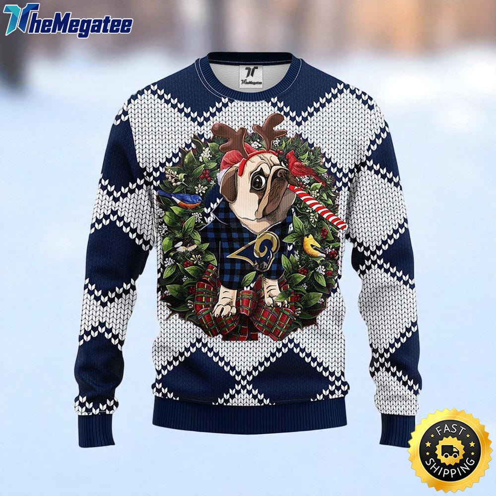 NFL Los Angeles Rams Ugly Sweater Pub Dog Ugly Christmas Sweater For Fans NFL Los Angeles Rams Ugly Sweater Pub Dog Ugly Christmas Sweater For Fans