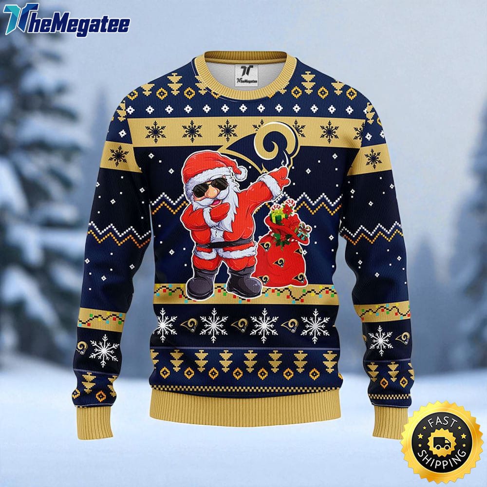 NFL Los Angeles Rams Ugly Sweater Santa Claus Ugly Christmas Sweater For Fans NFL Los Angeles Rams Ugly Sweater Santa Claus Ugly Christmas Sweater For Fans