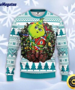 NFL Miami Dolphins Ugly Sweater Grinch Hug Ugly Christmas Sweater For Fans
