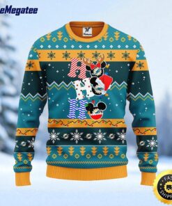 NFL Miami Dolphins Ugly Sweater HoHoHo Mickey Ugly Christmas Sweater For Fans
