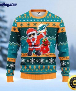 NFL Miami Dolphins Ugly Sweater Santa Claus Ugly Christmas Sweater For Fans