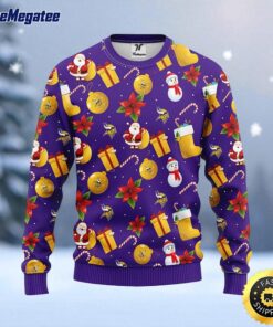NFL Minnesota Vikings Ugly Sweater Santa Claus Snowman Ugly Christmas Sweater For Fans