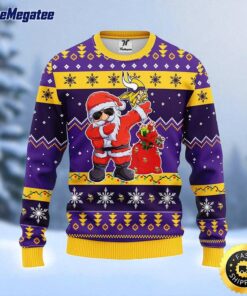 NFL Minnesota Vikings Ugly Sweater Santa Claus Ugly Christmas Sweater For Fans