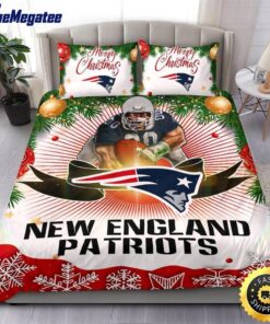 NFL New England Patriots Bedding Sets Merry Christmas Quilt Bedding Sets 2025