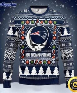 NFL New England Patriots Ugly Christmas Sweater The Intelligence Of The Skull Unisex Sweater