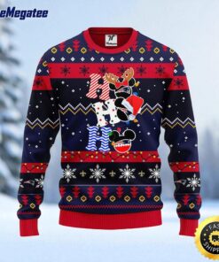 NFL New England Patriots Ugly Sweater HoHoHo Mickey Ugly Christmas Sweater For Fans