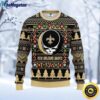NFL New Orleans Saints Ugly Sweater Grateful Dead Ugly Christmas Fleece Sweater For Fans