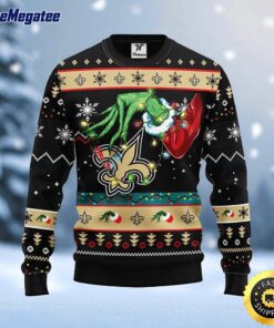 NFL New Orleans Saints Ugly Sweater The Hand Of Grinch Ugly Christmas Sweater For Fans