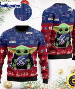 NFL New York Giants Ugly Christmas Sweater, Baby Yoda Sweater for Christmas 2025