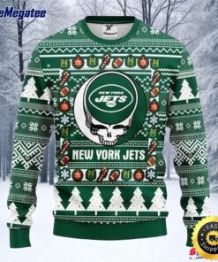 NFL New York Jets Ugly Christmas Sweater The Intelligence Of The Skull Unisex Sweater