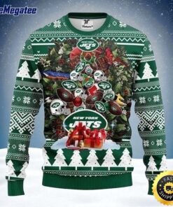 NFL New York Jets Ugly Christmas Sweater Tree, NFL Christmas Sweater
