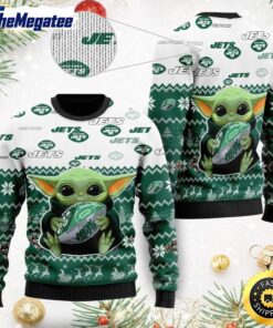 NFL New York Jets Ugly Christmas Sweater, Baby Yoda Sweater for Christmas 2025