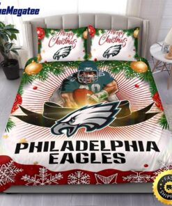 NFL Philadelphia Eagles Bedding Sets Merry Christmas Quilt Bedding Sets 2025