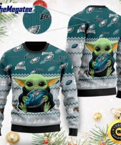 NFL Philadelphia Eagles Ugly Christmas Sweater, Baby Yoda Sweater for Christmas 2025