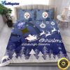 NFL Pittsburgh Steelers Bedding Sets Santa Claus Sleigh And Reindeer Christmas Quilt Bedding Sets 2025