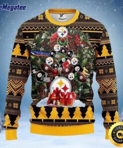 NFL Pittsburgh Steelers Ugly Christmas Sweater Tree, NFL Christmas Sweater